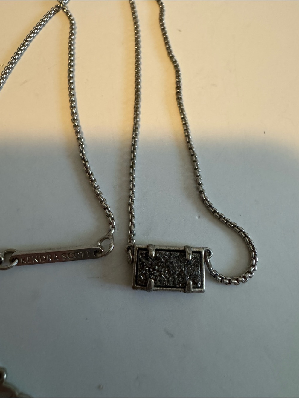 Kendra Scott Pavé Rectangular Bar Necklace - Picture 3 of 3